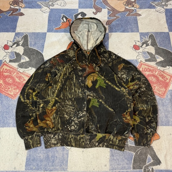 Y2K camo zip up sweatshirt - Picture 1 of 3